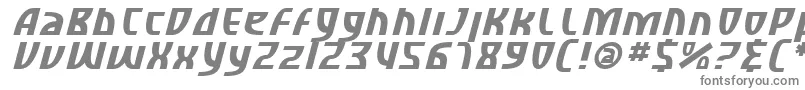 フォントSfRetroesqueItalic – 白い背景に灰色の文字