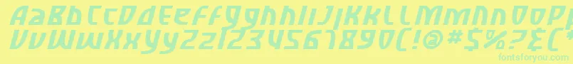 Weitere Informationen zur SfRetroesqueItalic-Schriftart SfRetroesqueItalic-Schriftart – Grüne Schriften auf gelbem Hintergrund