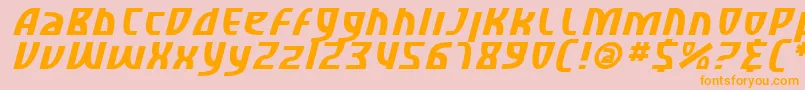 Шрифт SfRetroesqueItalic – оранжевые шрифты на розовом фоне