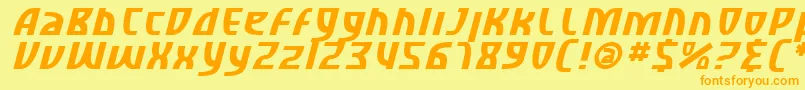 fuente SfRetroesqueItalic – Fuentes Naranjas Sobre Fondo Amarillo