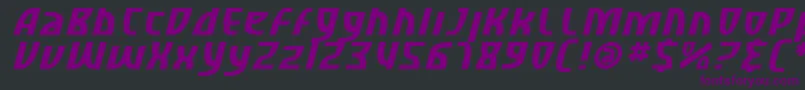 SfRetroesqueItalic Font – Purple Fonts on Black Background