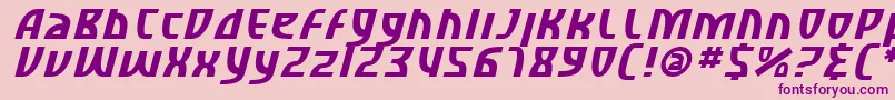 SfRetroesqueItalic Font – Purple Fonts on Pink Background