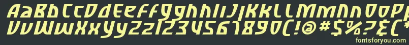SfRetroesqueItalic Font – Yellow Fonts on Black Background
