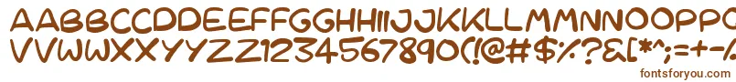 Шрифт Cartoons123 – коричневые шрифты на белом фоне