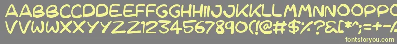 Шрифт Cartoons123 – жёлтые шрифты на сером фоне