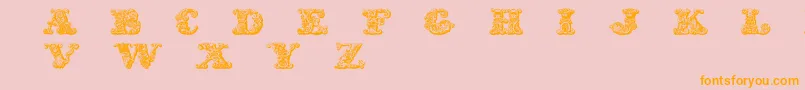 Police ExoticaMedium – polices orange sur fond rose