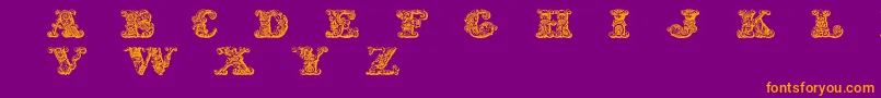 Шрифт ExoticaMedium – оранжевые шрифты на фиолетовом фоне