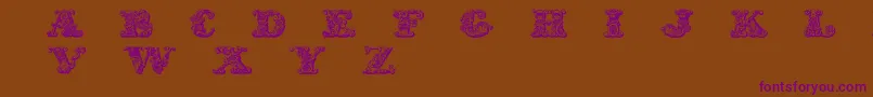 ExoticaMedium Font – Purple Fonts on Brown Background