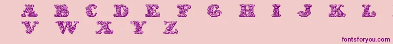 フォントExoticaMedium – ピンクの背景に紫のフォント
