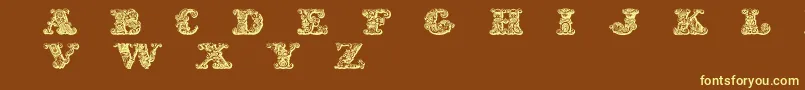 Шрифт ExoticaMedium – жёлтые шрифты на коричневом фоне