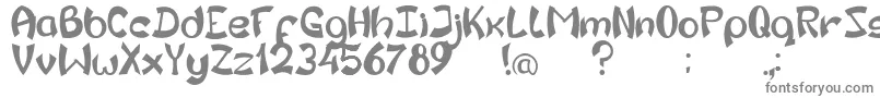 フォントKengo – 白い背景に灰色の文字