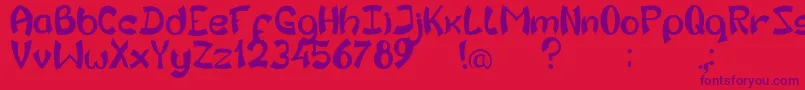 Kengo Font – Purple Fonts on Red Background