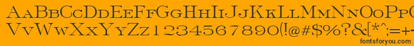 FinchleyRegularDb Font – Black Fonts on Orange Background