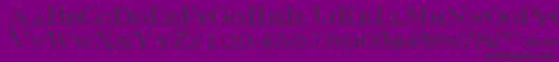 Fonte FinchleyRegularDb – fontes pretas em um fundo violeta