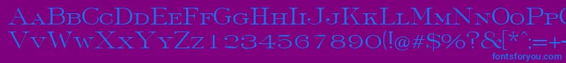 FinchleyRegularDb-Schriftart – Blaue Schriften auf violettem Hintergrund