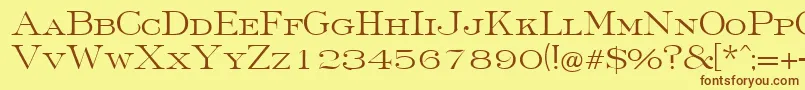 FinchleyRegularDb Font – Brown Fonts on Yellow Background