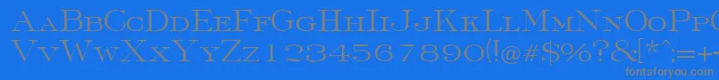 FinchleyRegularDb Font – Gray Fonts on Blue Background