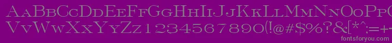 FinchleyRegularDb-Schriftart – Graue Schriften auf violettem Hintergrund
