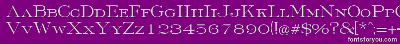 FinchleyRegularDb Font – Green Fonts on Purple Background