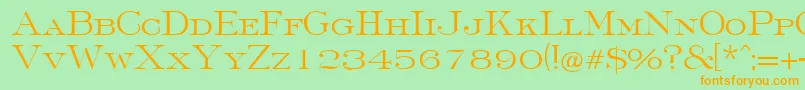 FinchleyRegularDb Font – Orange Fonts on Green Background