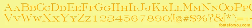 FinchleyRegularDb Font – Orange Fonts on Yellow Background