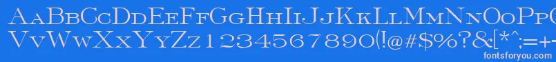 FinchleyRegularDb Font – Pink Fonts on Blue Background