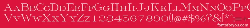 FinchleyRegularDb Font – Pink Fonts on Red Background