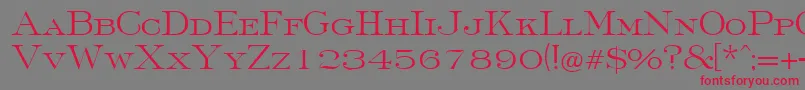 FinchleyRegularDb Font – Red Fonts on Gray Background