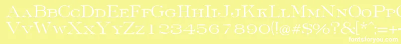 FinchleyRegularDb Font – White Fonts on Yellow Background