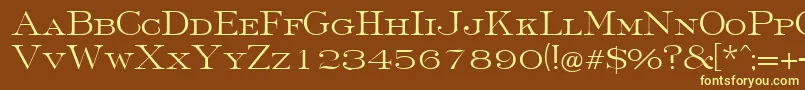 FinchleyRegularDb Font – Yellow Fonts on Brown Background