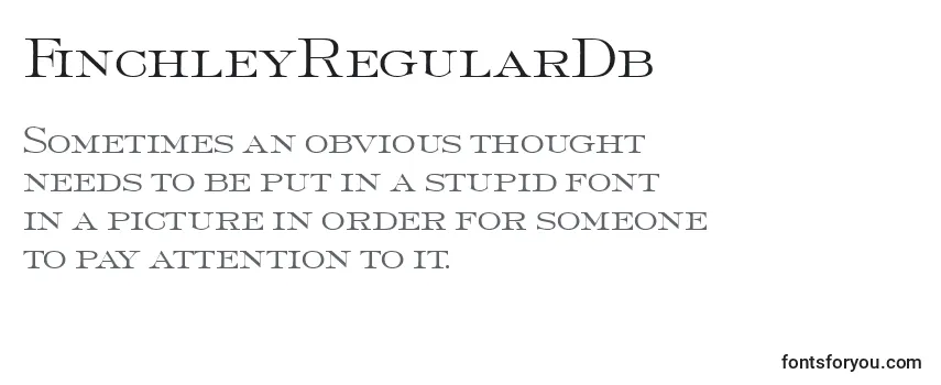 Review of the FinchleyRegularDb Font