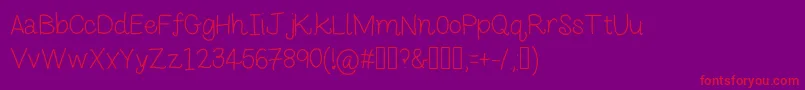 Monkeybutt2 Font – Red Fonts on Purple Background