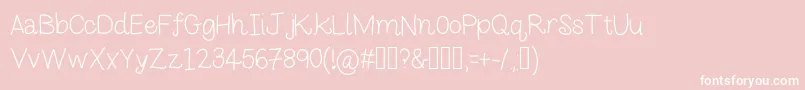 Monkeybutt2 Font – White Fonts on Pink Background