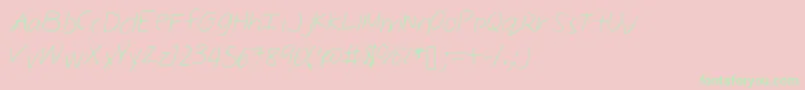 Melinahand Font – Green Fonts on Pink Background