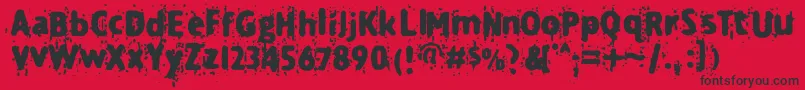 Шрифт Technine – чёрные шрифты на красном фоне