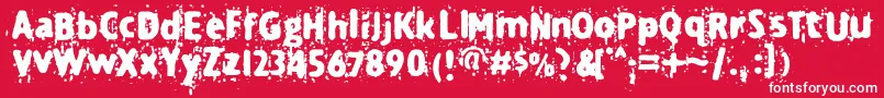 Technine Font – White Fonts on Red Background