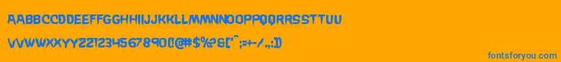 Wickermancond Font – Blue Fonts on Orange Background