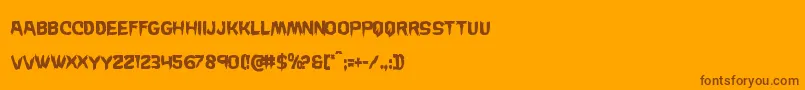 Wickermancond Font – Brown Fonts on Orange Background