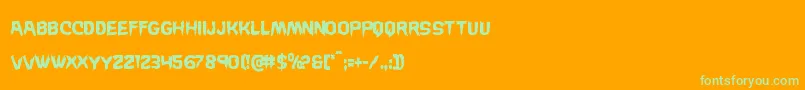 Wickermancond Font – Green Fonts on Orange Background