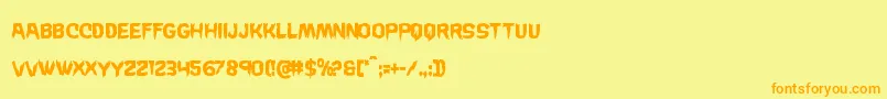 Wickermancond Font – Orange Fonts on Yellow Background