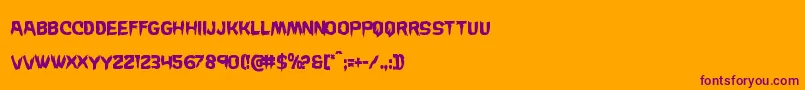 Wickermancond Font – Purple Fonts on Orange Background