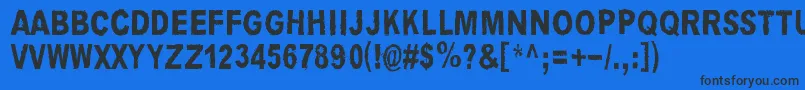 LouisCypher Font – Black Fonts on Blue Background