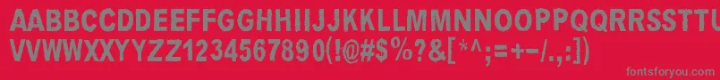 LouisCypher Font – Gray Fonts on Red Background
