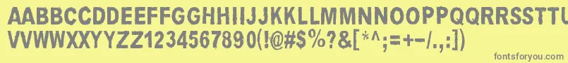LouisCypher Font – Gray Fonts on Yellow Background
