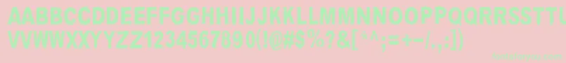 LouisCypher Font – Green Fonts on Pink Background