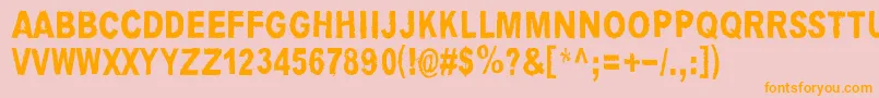 Police LouisCypher – polices orange sur fond rose