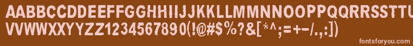 LouisCypher Font – Pink Fonts on Brown Background