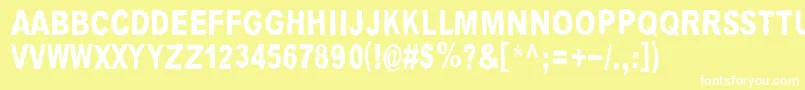 LouisCypher Font – White Fonts on Yellow Background