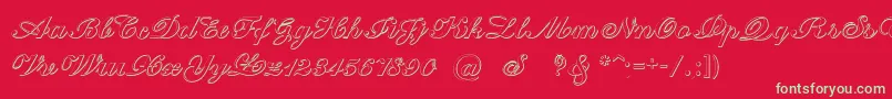 More about CantateBeveled Font CantateBeveled Font – Green Fonts on Red Background
