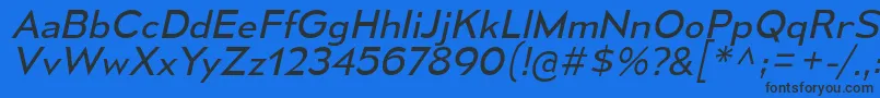 MesmerizeSeBkIt-fontti – mustat fontit sinisellä taustalla